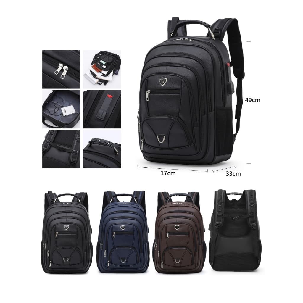 Mochila Bolsa Reforçada Alça De Mão Notebook Escolar Ótima Trabalho Faculdade Masculinas/Feminina tecido de couro Grande