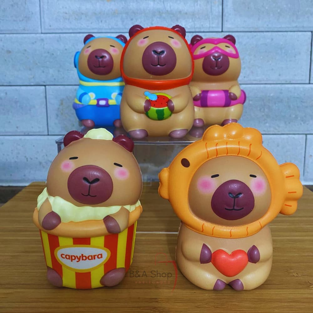 NOVO Brinquedo Squishy Capivara Fofa de Apertar Antiestresse Tendência Infantil TEA - Mamona - Peão
