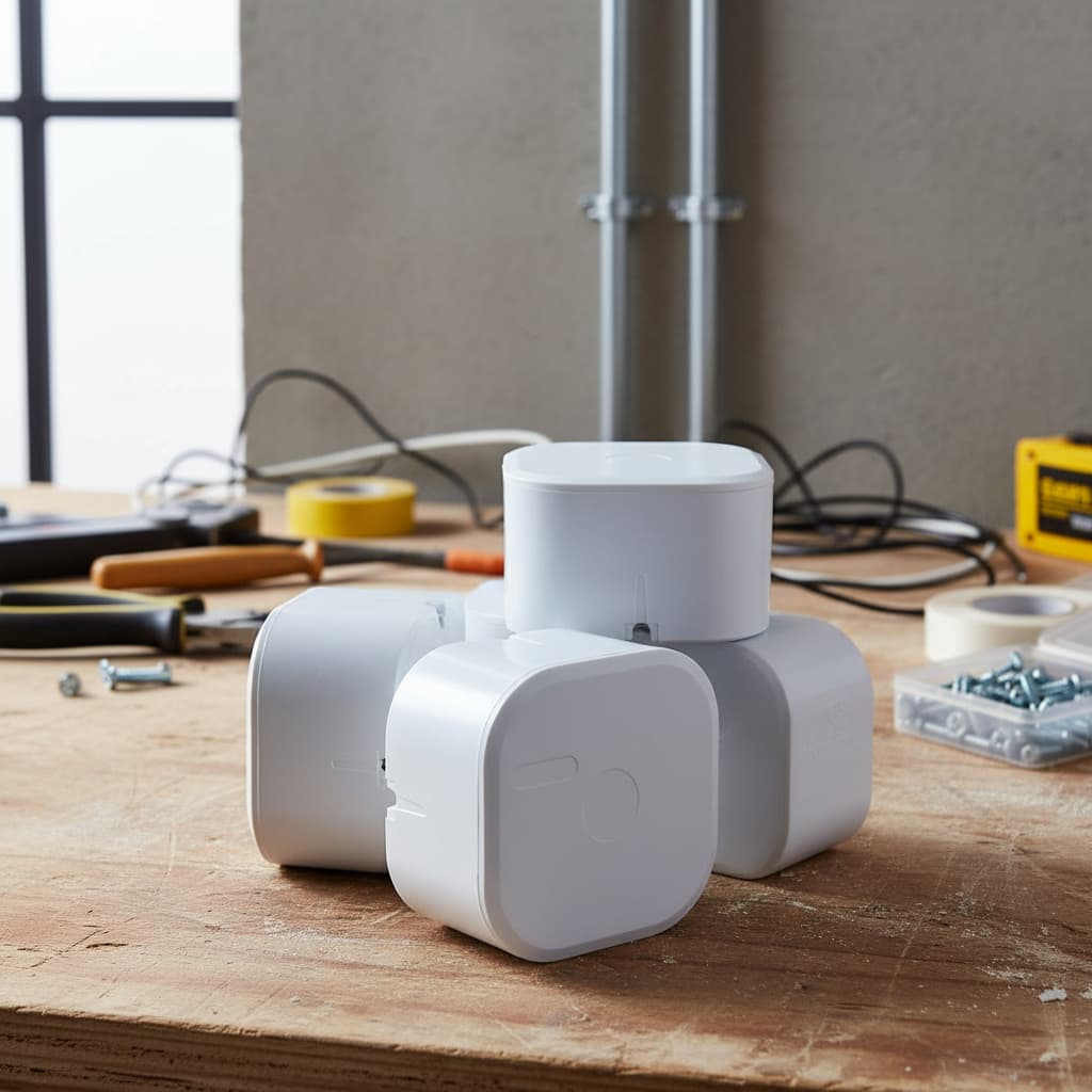 Kit 6 Caixas De Passagem Para Cameras CFTV Sobrepor 85x85mm