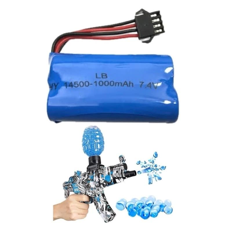Bat 14500 arma de gél 7,4v 1000MAH conector 4vias