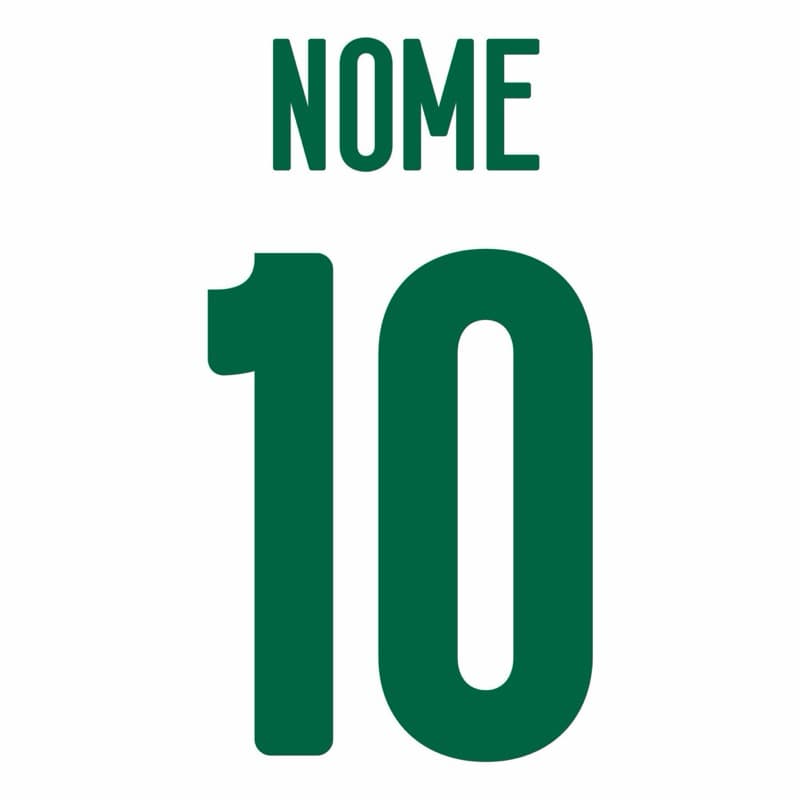 Fonte em termocolante para personalizar camisas do verdão 2025