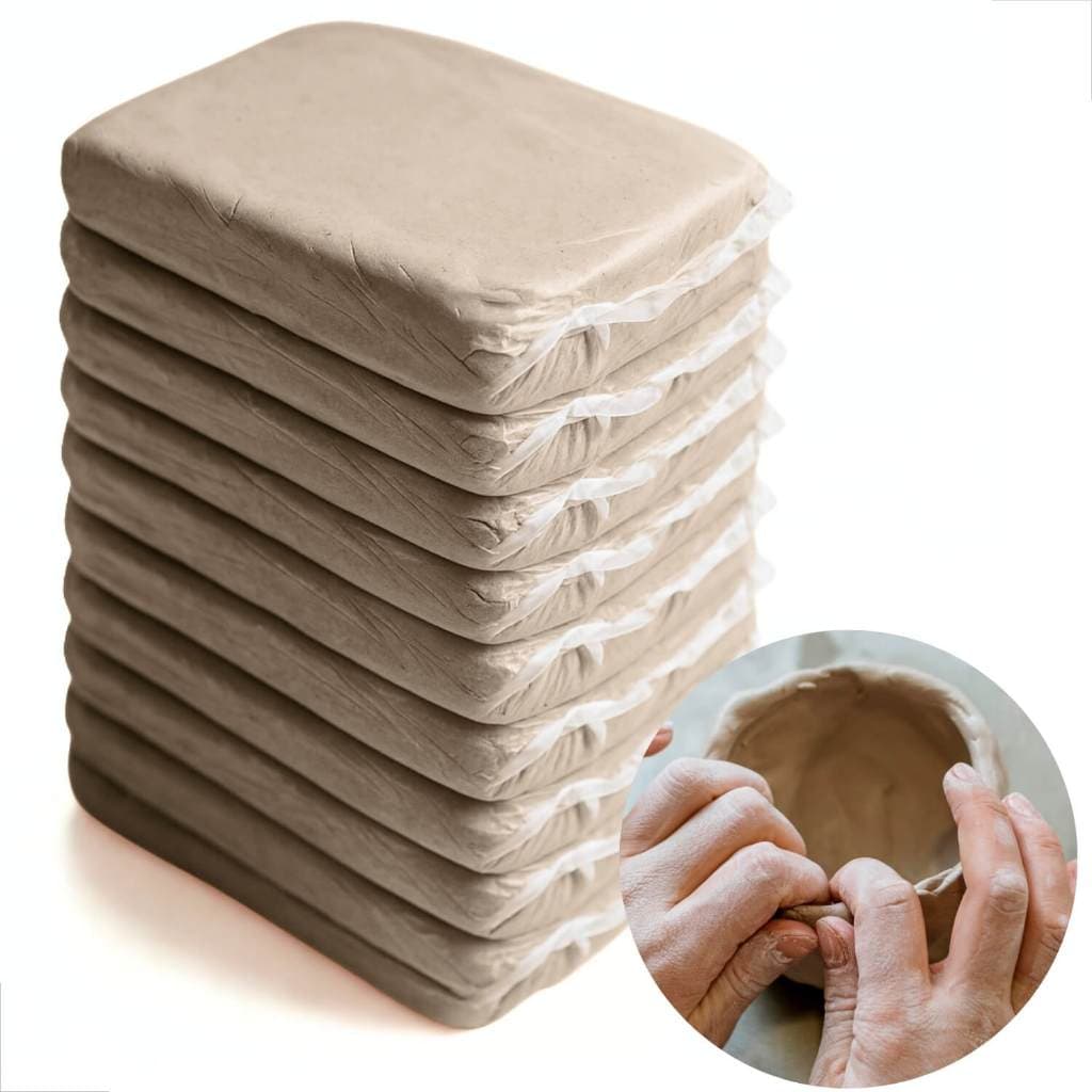 Kit Argila Natural para Modelagem Pronto para uso Artesanato Escultura Trabalho Escolar