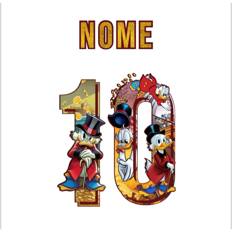 Fonte em termocolante do tio patinhas para personalizar camisas