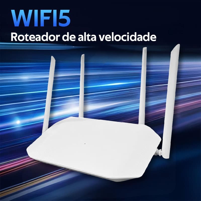 Roteador WiFi Residencial com Antenas de Alto Ganho - Conecte Smart TV, Desktop e Mais -G13