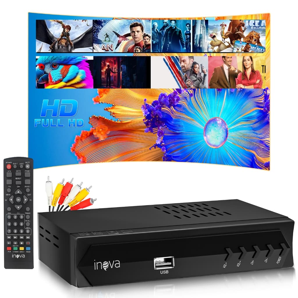 INOVA Receptor Digital TV Antena Interna + Amplificador Sinal Hdtv Para Tv Digital Full HD Smart via Satél