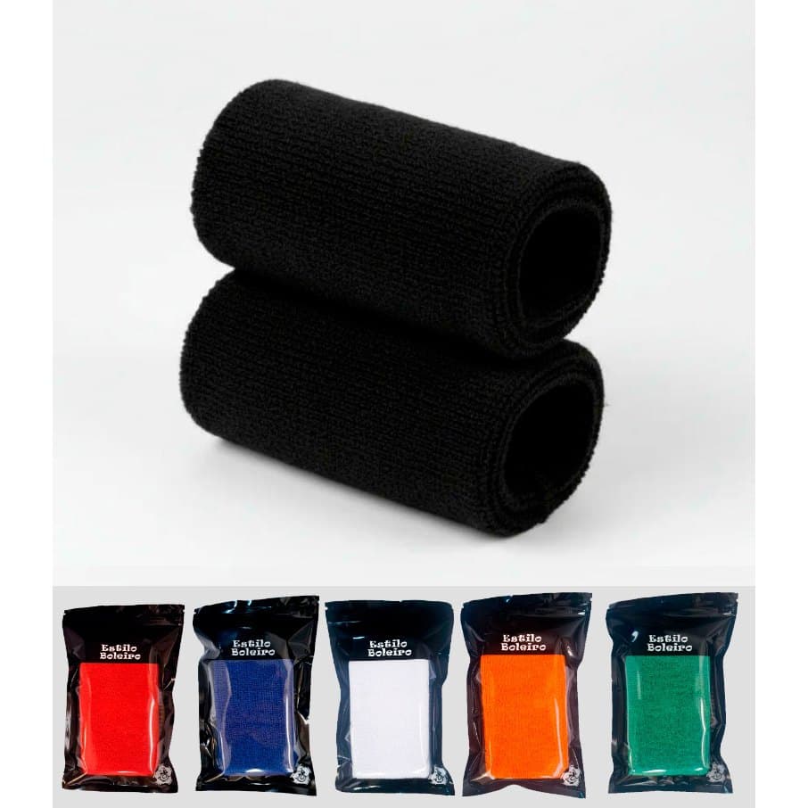 Munhequeira Toalha Pulso Várias Cores Unissex 1 Par 15cm