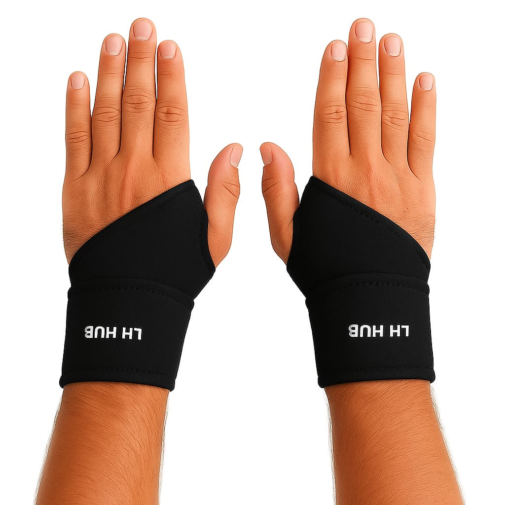 kit 2 Munhequeira Ortopédica Alta Compressão Ajustável Neoprene Alívio de Dor e Suporte para Punho
