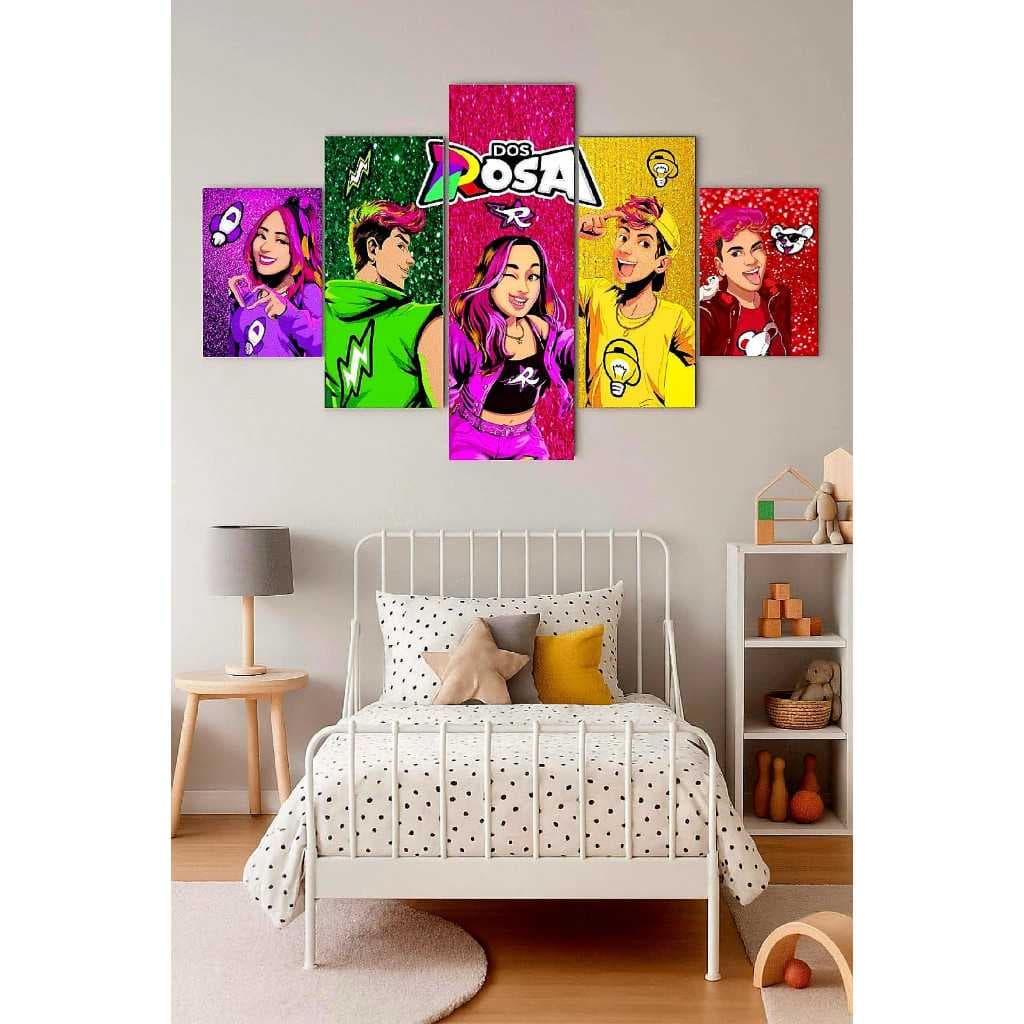 QUADRO DECORATIVO DOS ROSA KIT QUARTO INFANTIL EMILLY VICK