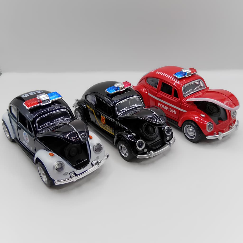 Carrinho de Ferro Fusca  Fricção Clássico Miniatura Coleção
