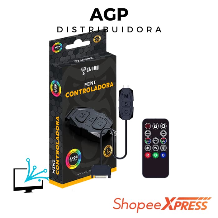 Mini Controladora ARGB com Controle para Fans de 3 Pinos ARGB