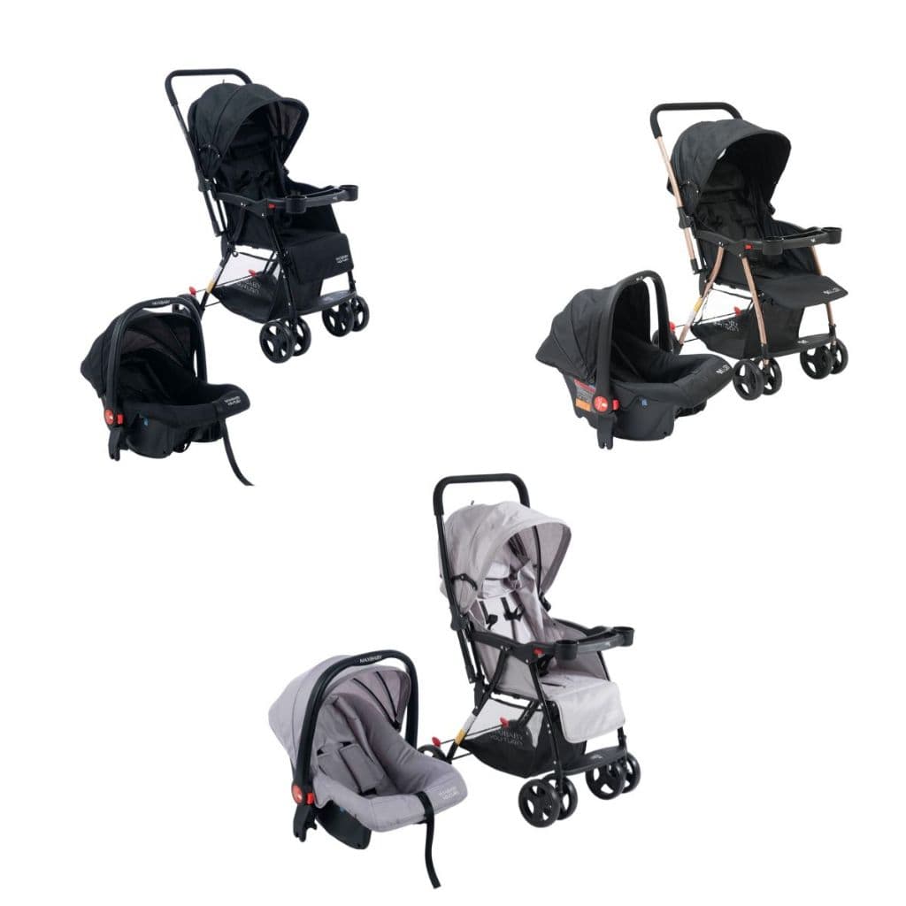 Carrinho de Passeio com Bebê Conforto 2 em 1 Travel System Youturn Maxi Baby