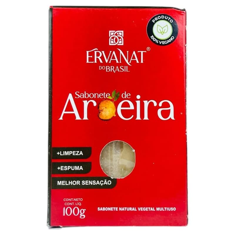 Sabonete de Aroeira 1 Un. +Espuma e +Limpeza Para a Pele 100g ErvaNat do Brasil