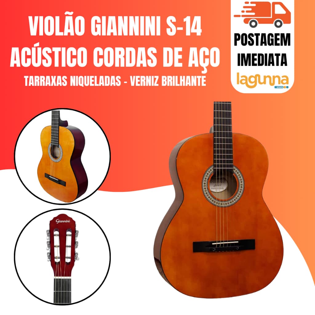 Violão Acústico Giannini Start S-14 Para Destros Natural Verniz Brilhante