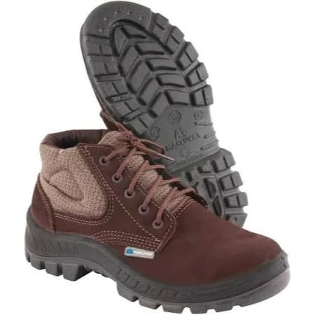 Bota Marluvas Fênix Nobuck Botina de Segurança com CA e Biqueira de PVC Fênix