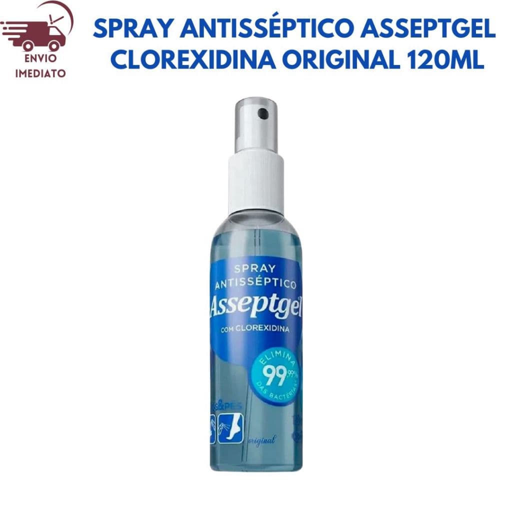 SPRAY ANTISSÉPTICO ASSEPTGEL CLOREXIDINA ORIGINAL 120ML