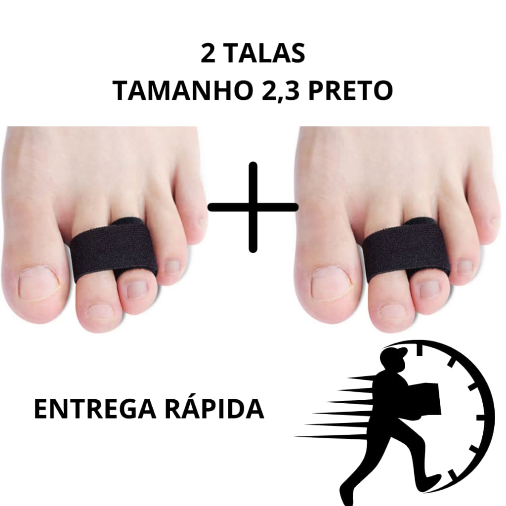 Kit 2 Unid Tala De Dedo Pé Quebrado Dedo 2 E 3 Trincado Machucado Ortopedico lesão fratura