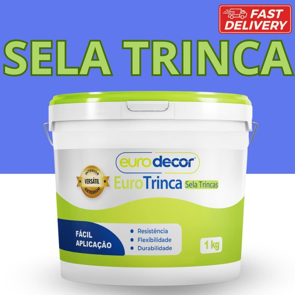 Sela Trinca 1KG Antimofo Selante Acrílico trincas e Fissuras EuroTrinca