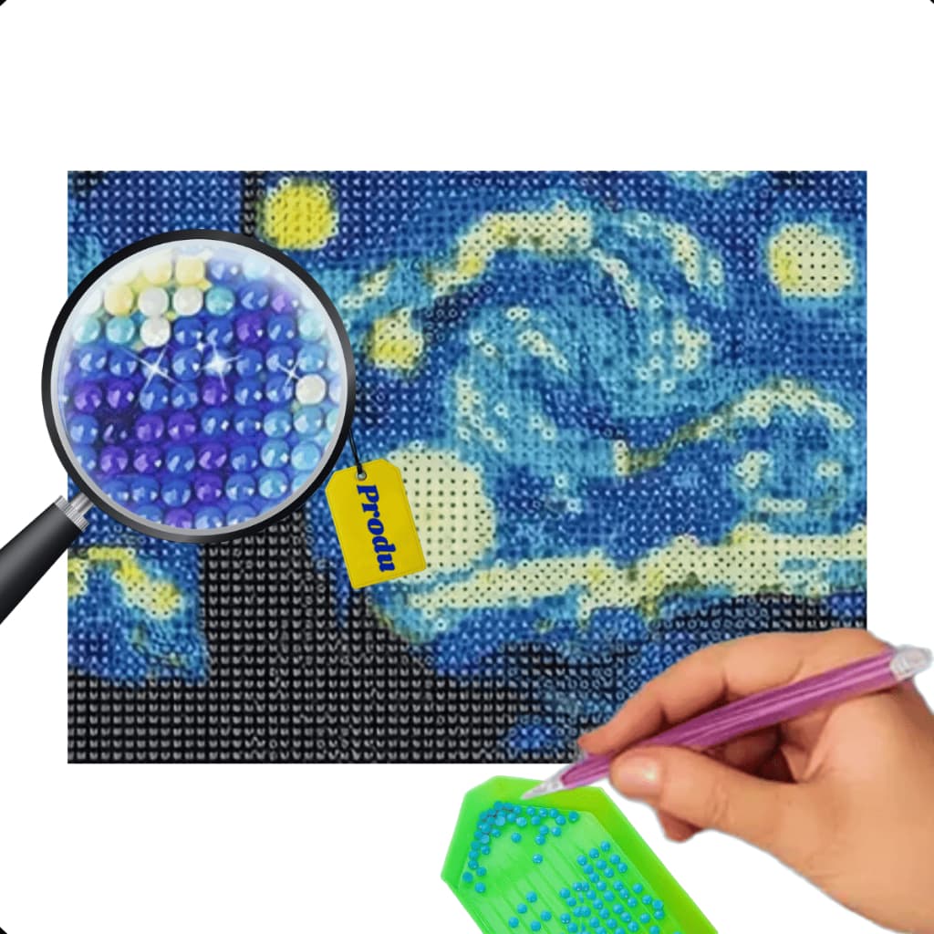 Kit Pintura Diamante 5D Tela 30x40cm Completo com Ferramentas Hobby Terapêutico Produ