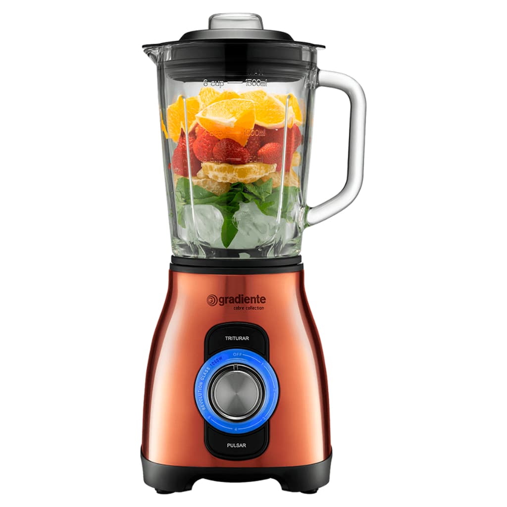 Liquidificador Revolution Copo Vidro 1000w Glass Gradiente