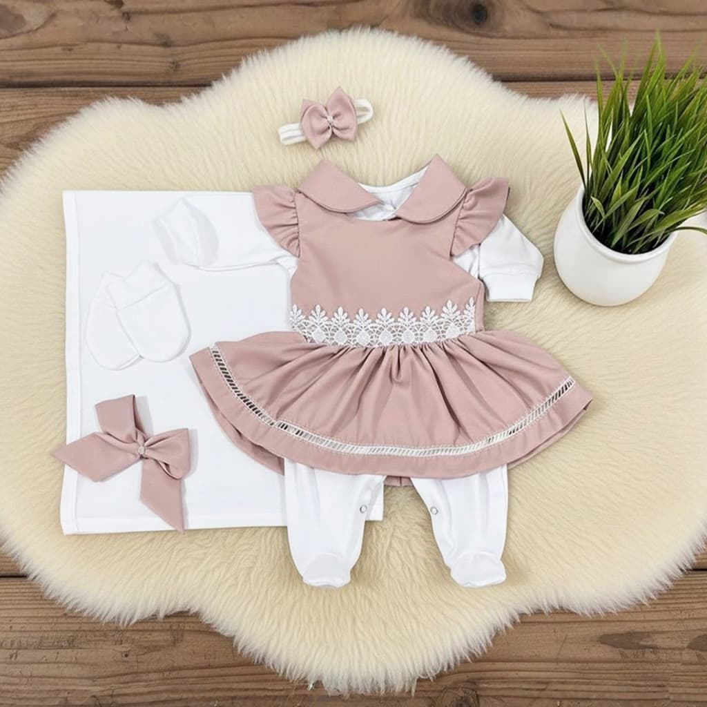 Saida Maternidade Bebê Menina 05 peças Lavínia Roupas de Bebê