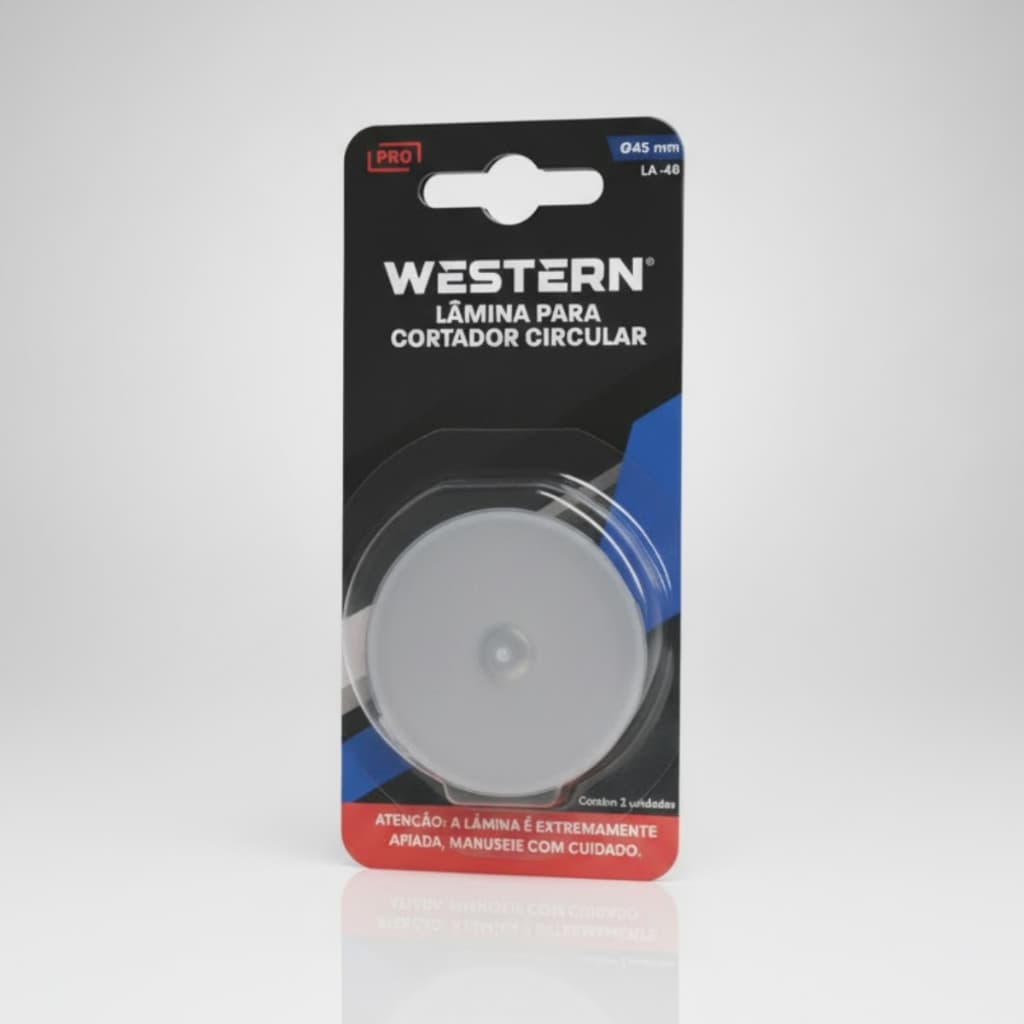 Kit com 2 Lâminas de Corte 45mm Western – Discos para Cortador Circular Tecido e Artesanato