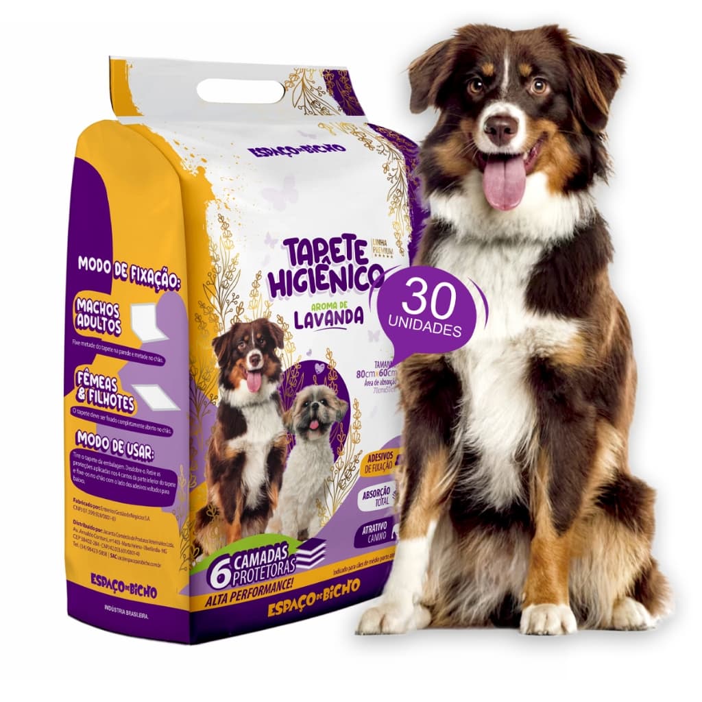Tapete Higiênico Aroma Lavanda Espaço De Bicho