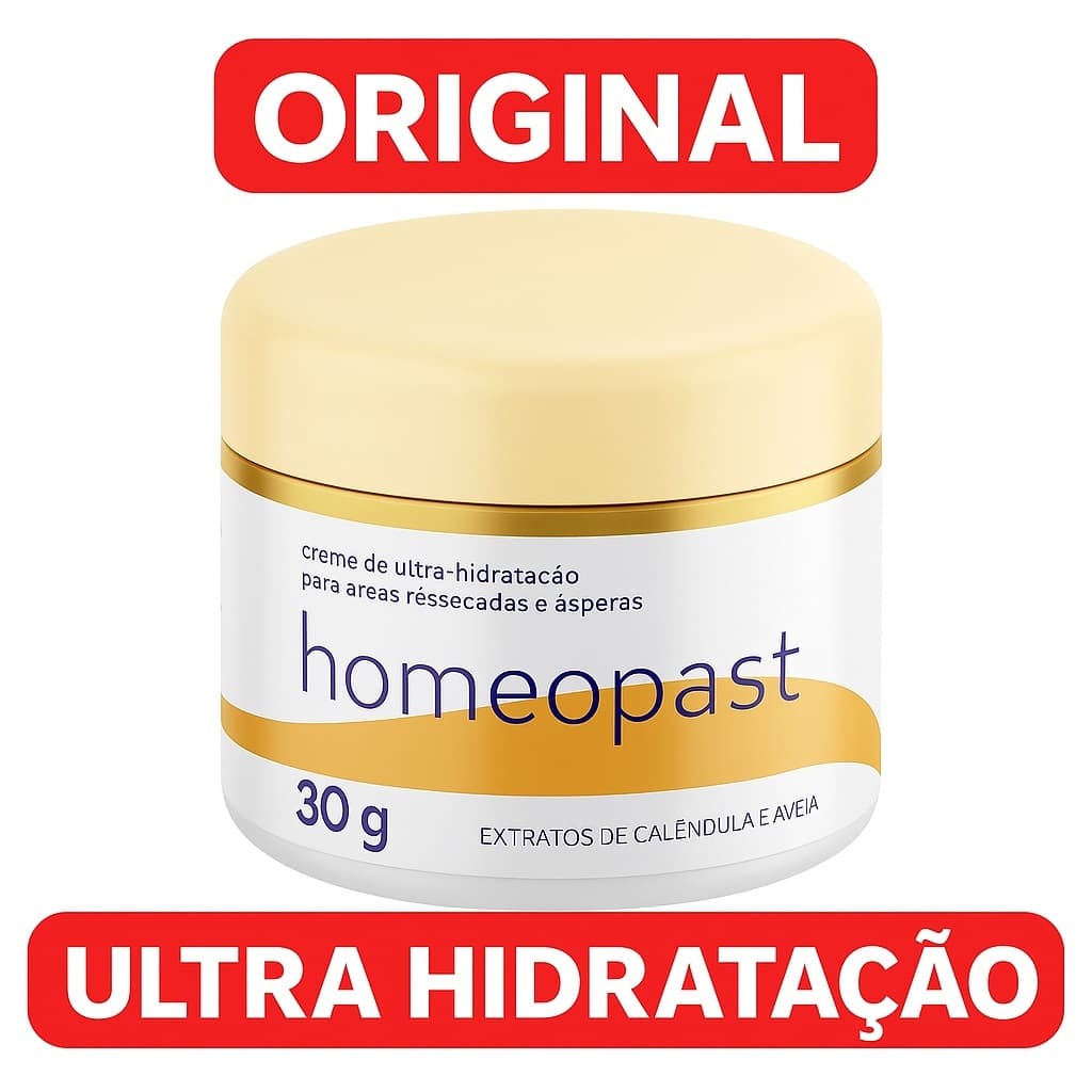 Creme Homeopast Ultra Hidratação Pote 30 gramas