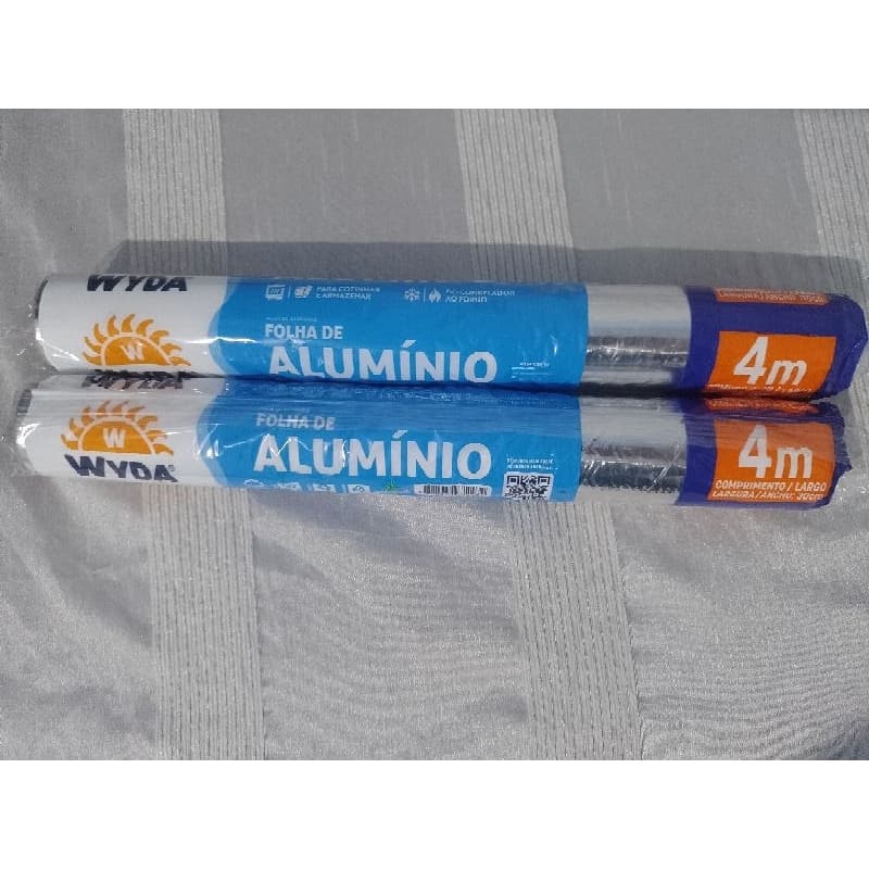 Papel alumínio wyda rolo de 30 cm x 4 m  cada