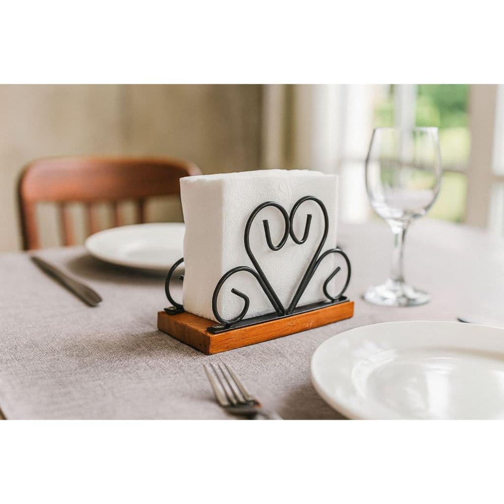 Porta Guardanapo Mesa Envernizado Retrô Elegante Restaurantes Bares Exclusivo