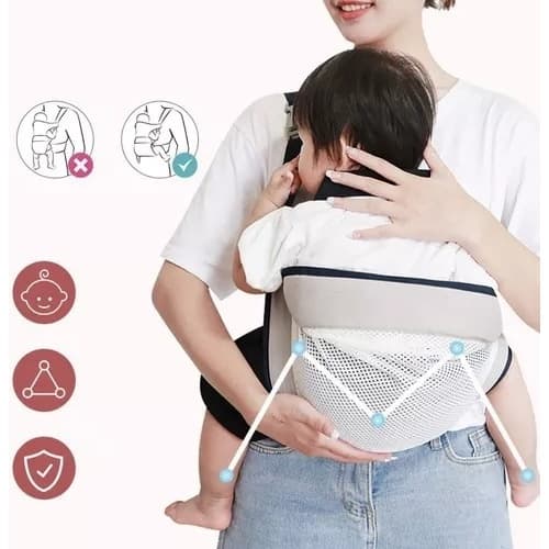 Sling Segura Bebê – Canguru Ajustável para Transporte Confortável e Prático