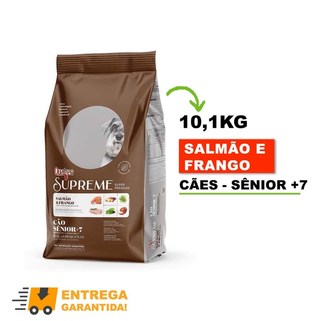 Ração Para Cães/Cachorro Quatree Supreme Senior +7 Raças Pequenas 10.1Kg-Envio Imediato