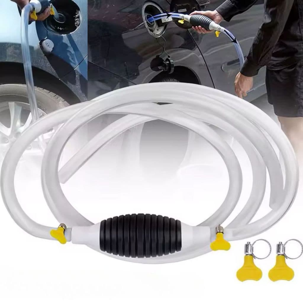 Kit Bomba De Sucção Manual Com 1.5M Mangueira + Abraçadeira + Válvula De Fluxo