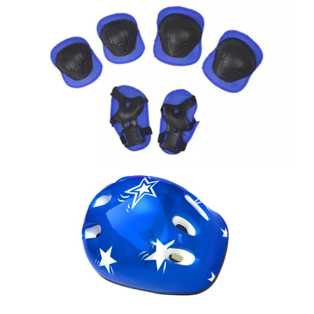 kit completo Capacete joelheiras cotoveleiras infantil  para Skate Patins Patinete Bike Profissional
