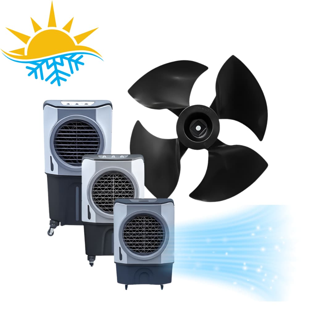 Hélice Para Climatizador Cli Pro 45 70 100 Litros Preto Ventisol Original Portatil 4 Pás Reposição