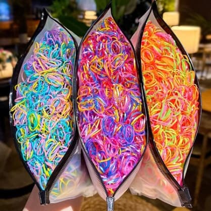 Peças Bolsa Elástico De Cabelo De Borracha Descartável Acessórios Multicolorido Para Menina
