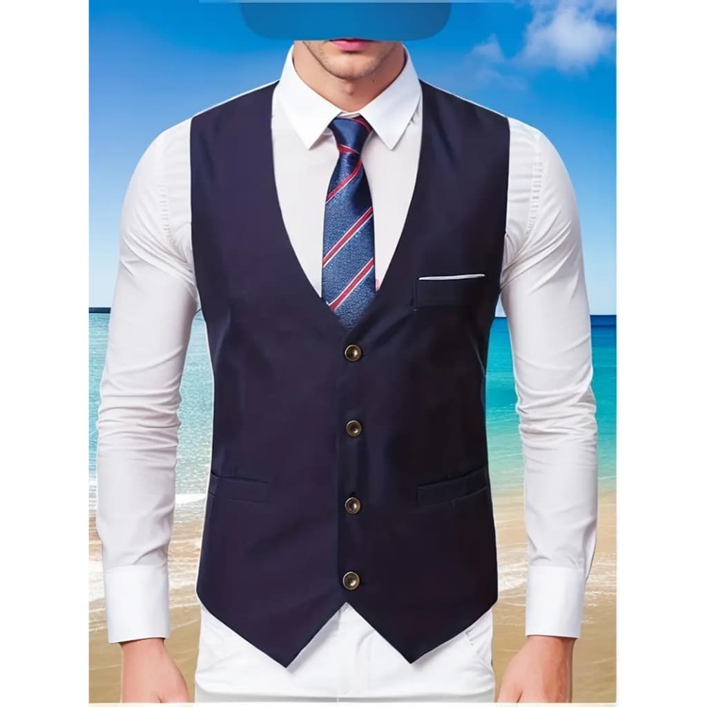 Colete Masculino Slim Premium - Quatro Botões - Envio imediato