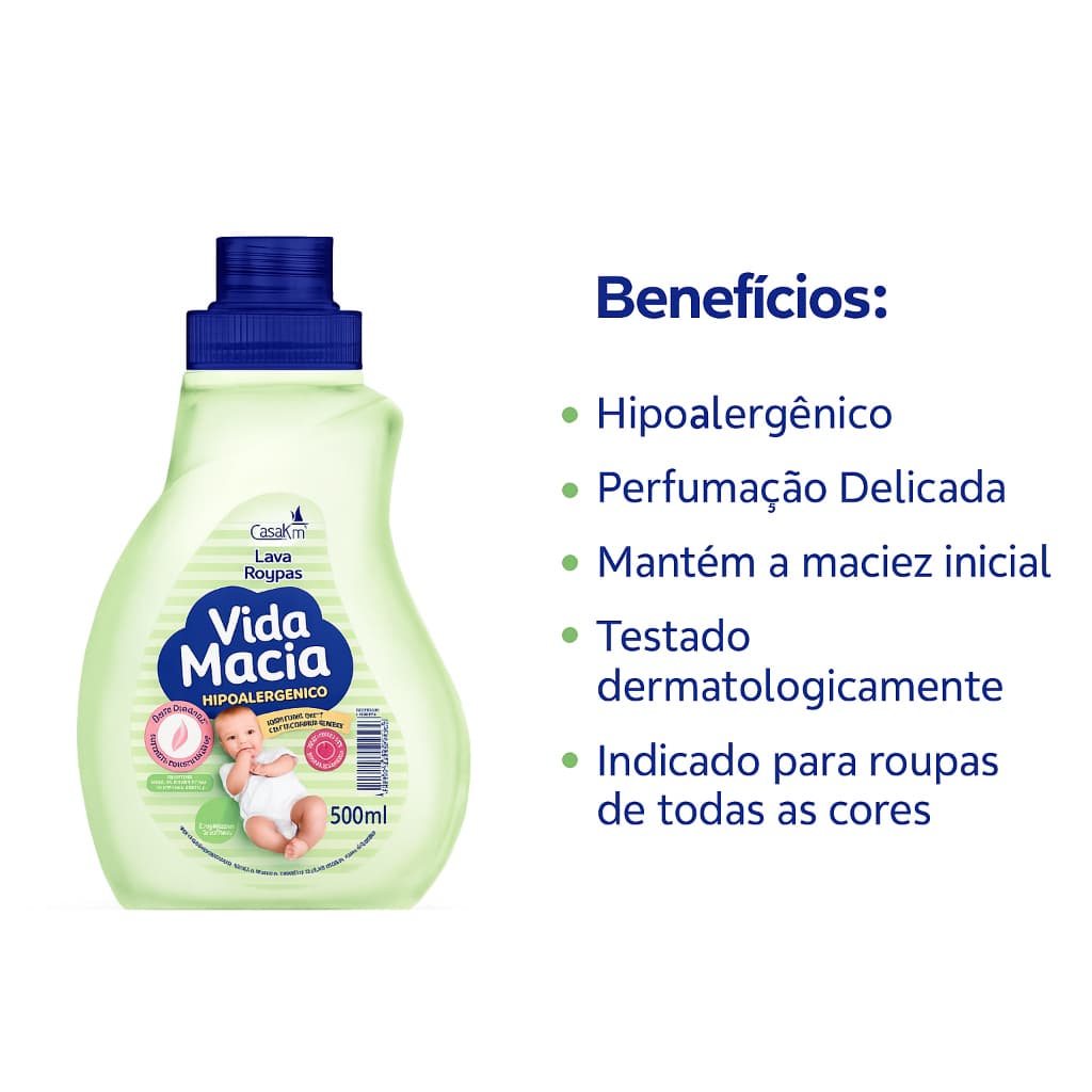 LAVA ROUPAS HIPOALERGENICO VIDA MACIA ERVA DOCE 500ML