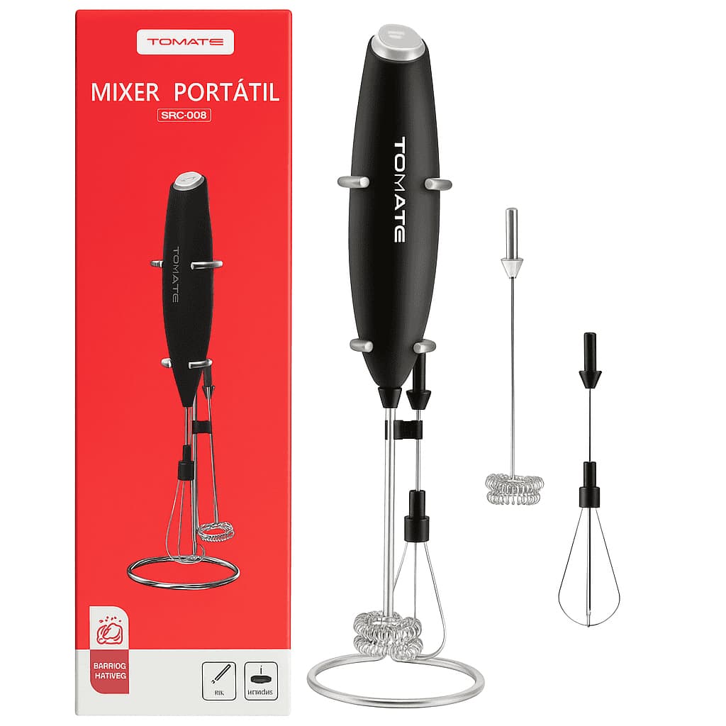 Mini mixer misturador batedor liquidificador elétrico com suporte 2 em 1 para vitaminas, sucos, bebidas, leite e café