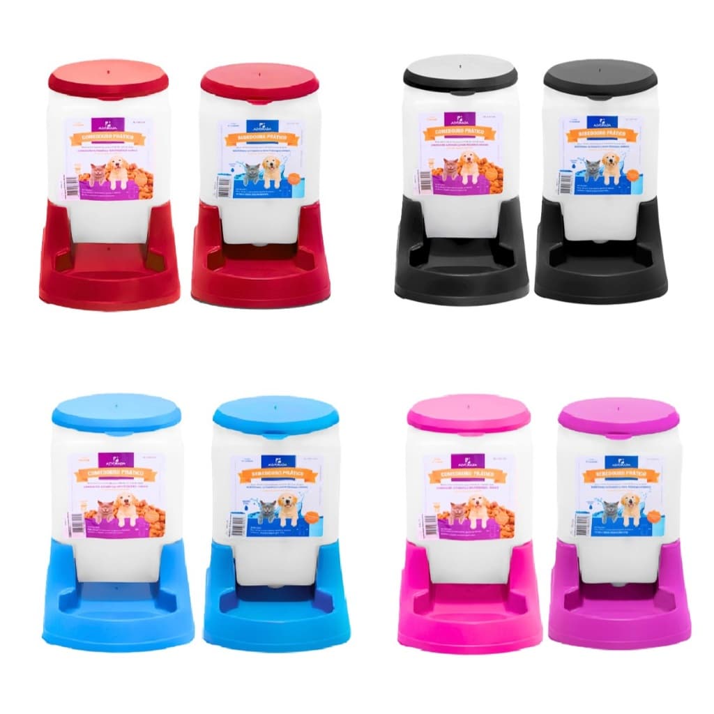 Kit Comedouro e Bebedouro Alvorada (Escolha sua cor)