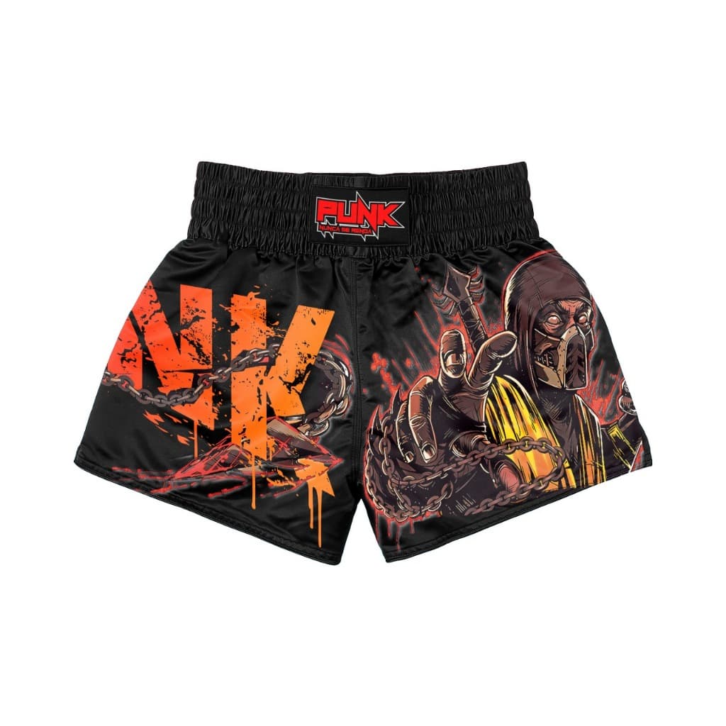 Short Treino/passeio/muay Thai Sublimado Scorpion Infantil Punk