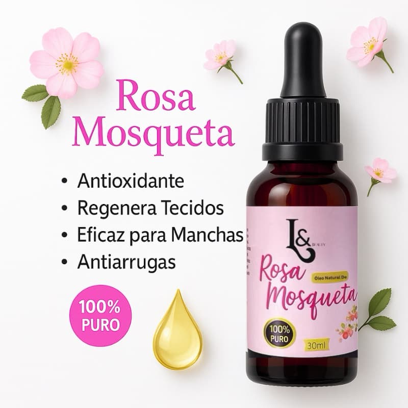 Óleo Rosa De Mosqueta 100% PURO Face Beautiful 30ml