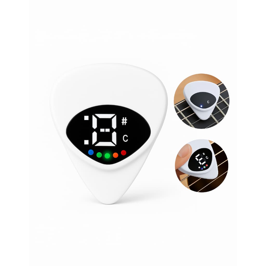 Afinador para guitarra violão ukulele baixo digital smart palheta com bateria com PA