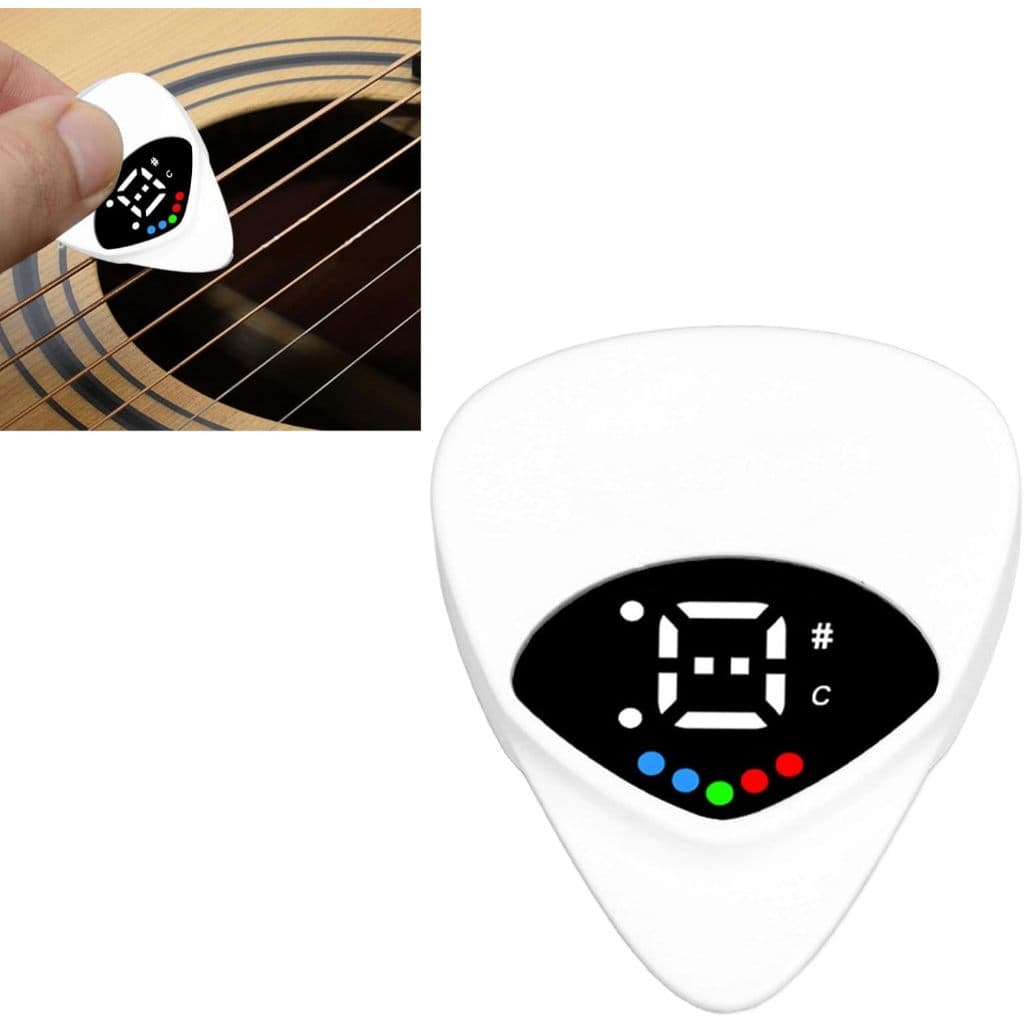 Afinador para guitarra violão ukulele baixo digital smart palheta com bateria com PA