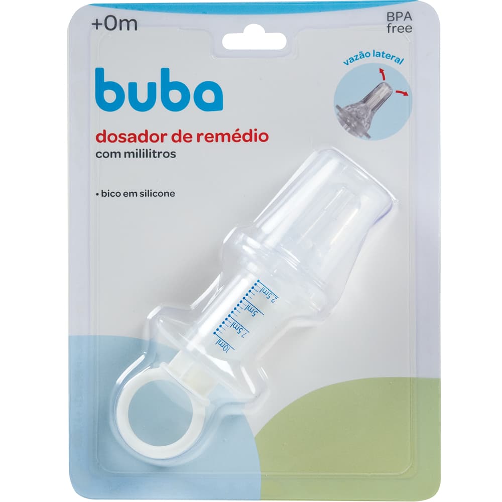 Dosador Remédios Infantil Buba 10ml Cuidados Bebê Copinho Medidor Criança Dose Seringa
