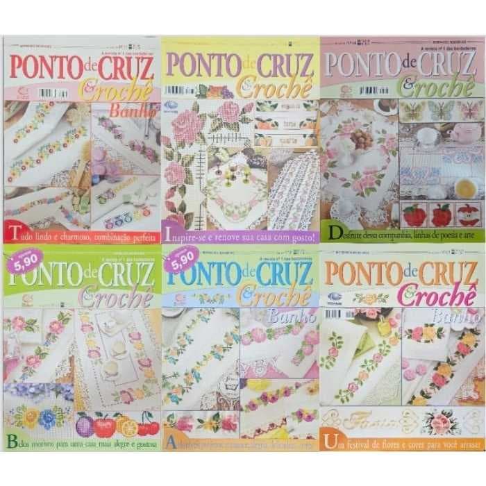 KIT 6 REVISTAS DE PONTO CRUZ - EDITORA CENTRAL