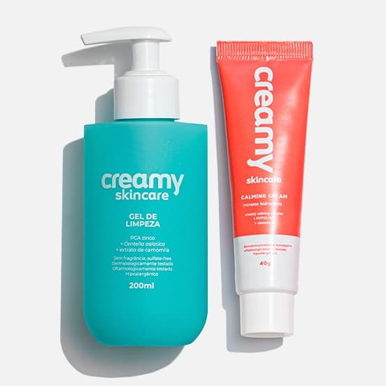 Duo Gel de Limpeza + Gel-creme Hidratante Calmante - Calming Cream - Creamy Skincare