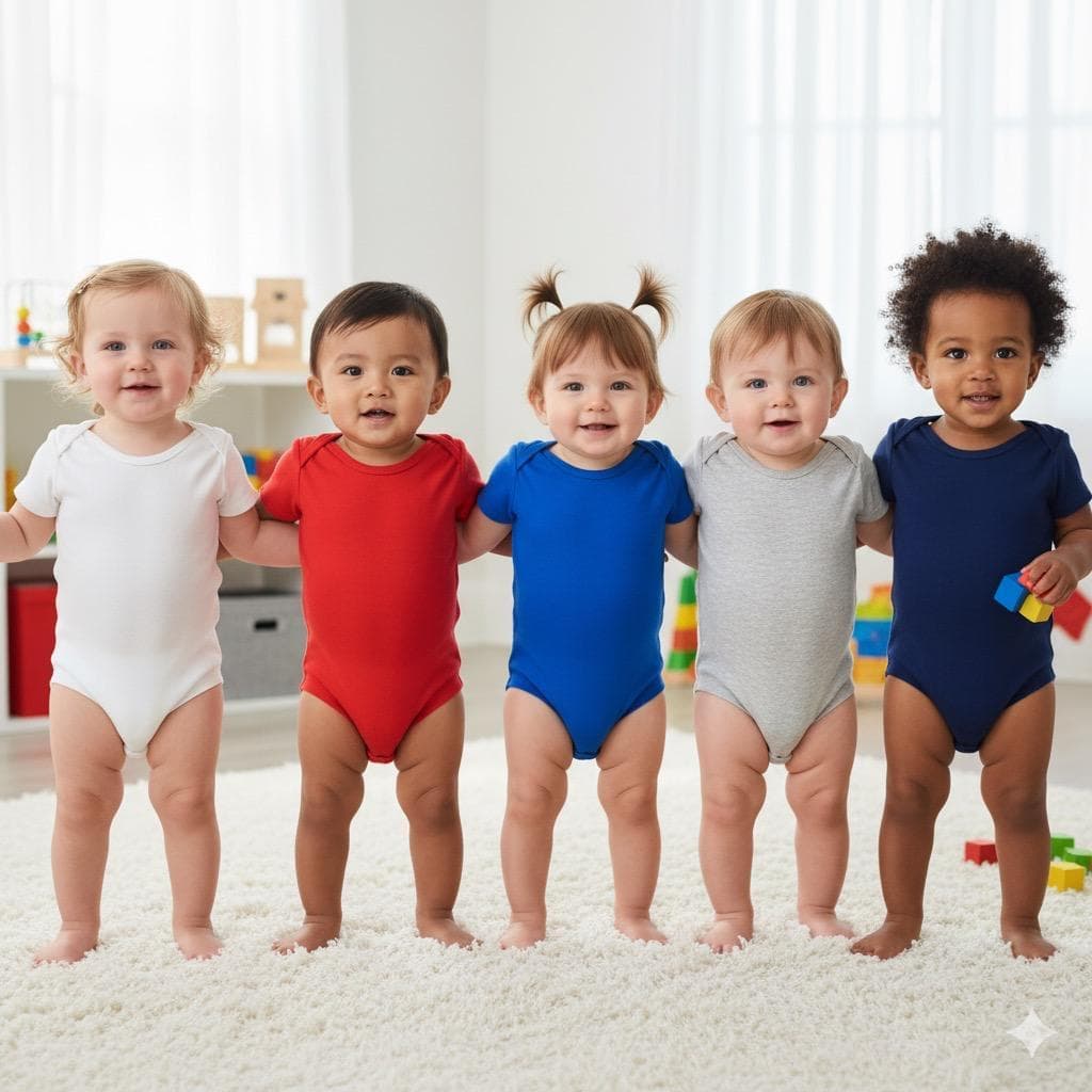 Kit Com 3 Body Infantil Manga Curta  Liso neutro   96% Algodão 4% elastano