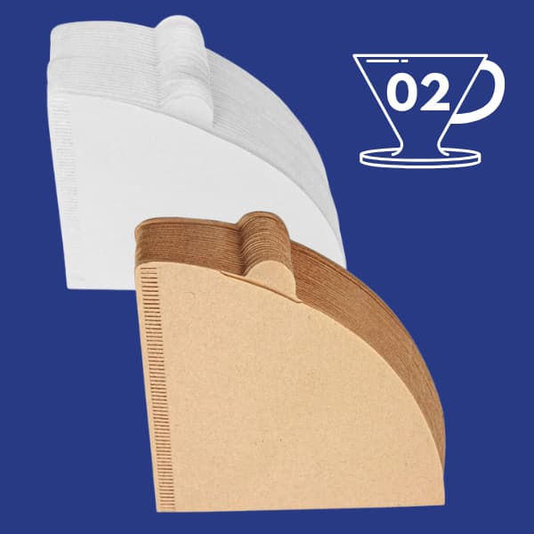 Filtro de Café V60 02 Branco ou Natural Barista