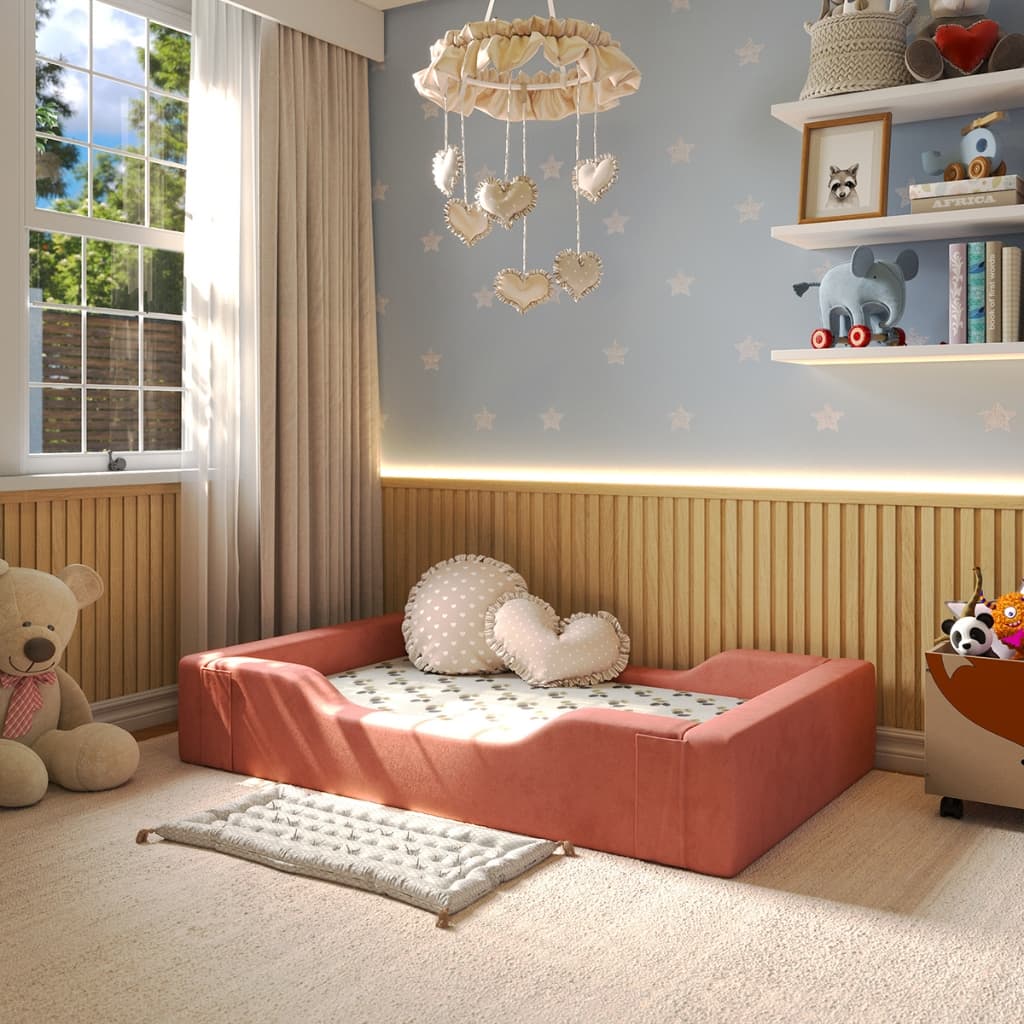 Berço montessoriano tipo cama montessoriana confortável 100% espuma para quartos infantis