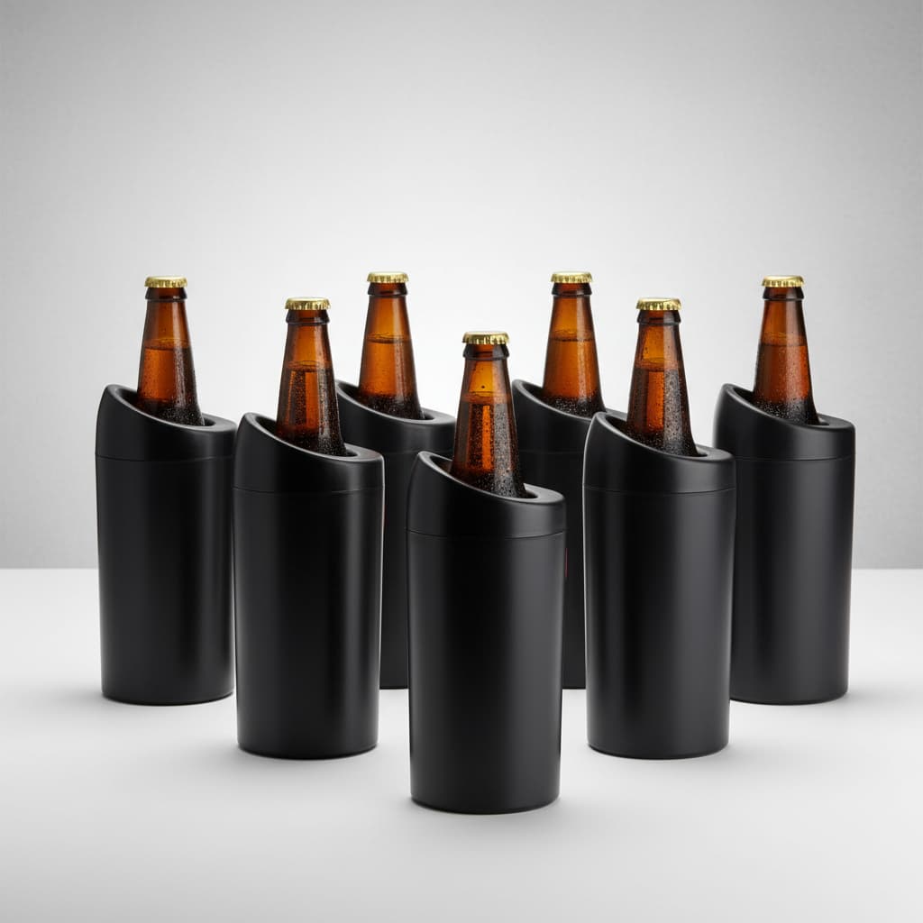 Porta Cerveja 600ml Kit 6pçs ISOLAMENTO TÉRMICO Porta Garrafa de Cerveja 600ml PAREDE DUPLA